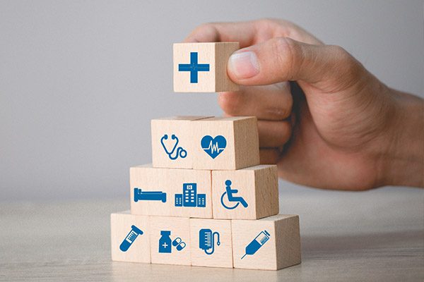 Health Insurance Wood Blocks